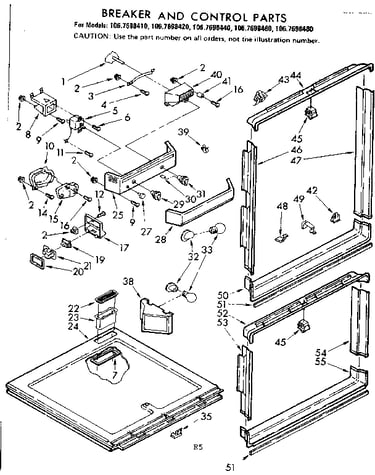 Breaker and control parts