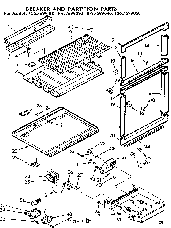 Breaker and partition parts