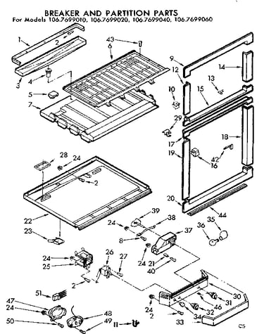 Breaker and partition parts