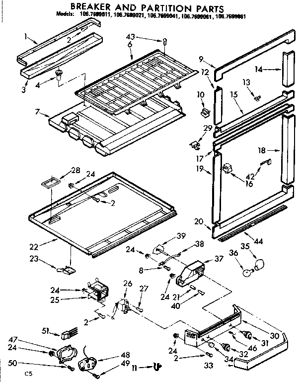 BREAKER AND PARTITION PARTS