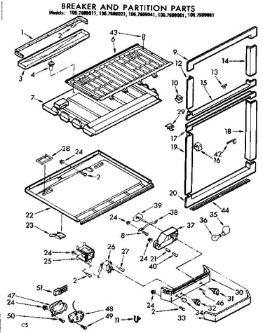 Breaker and partition parts