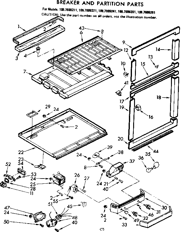 Breaker and partition parts