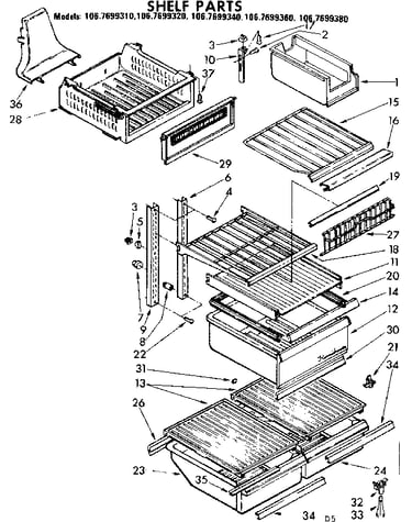 Shelf parts
