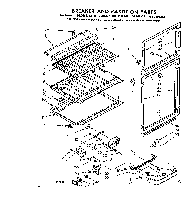 Breaker and partition parts