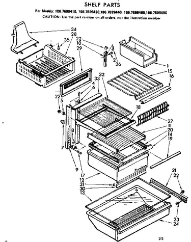 Shelf parts