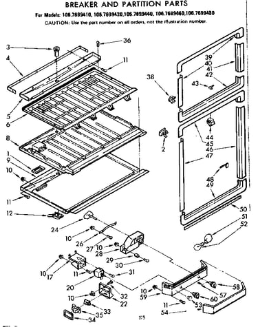 Breaker and partition parts