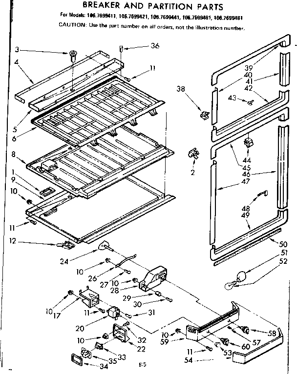 Breaker and partition parts