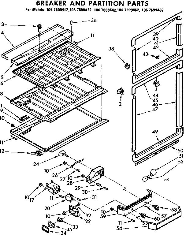Breaker and partition parts