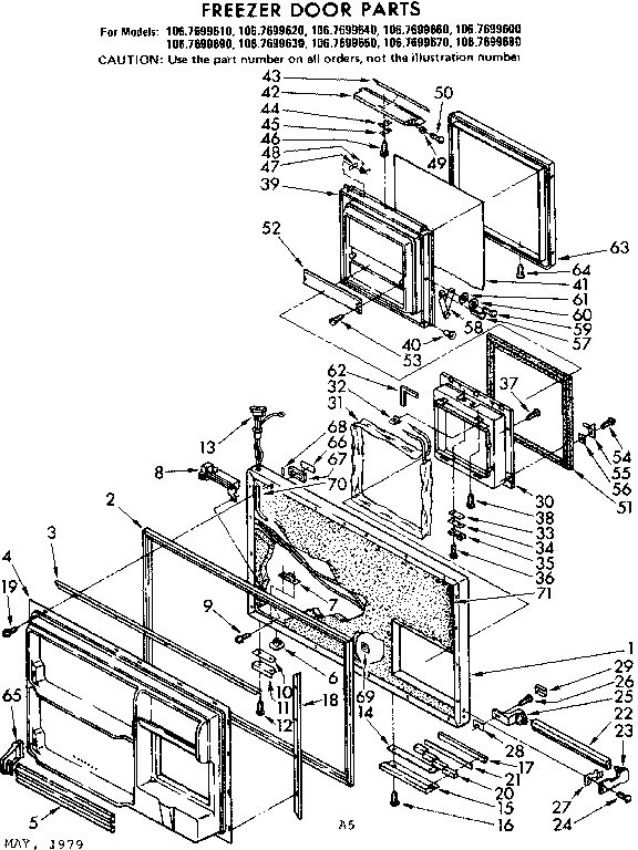 Freezer door parts