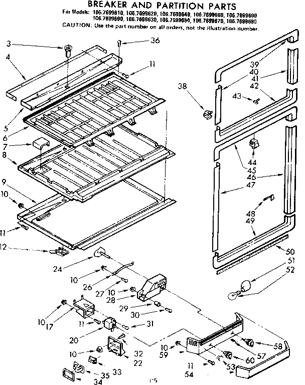 Breaker and partition parts