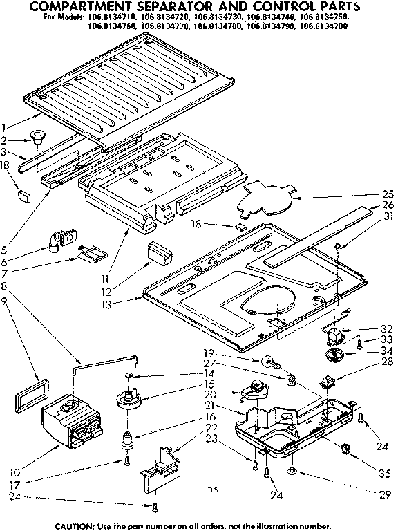 COMPARTMENT SEPARATOR AND CONTROL PARTS