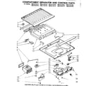 Kenmore 1068134731 compartment separator & control parts diagram