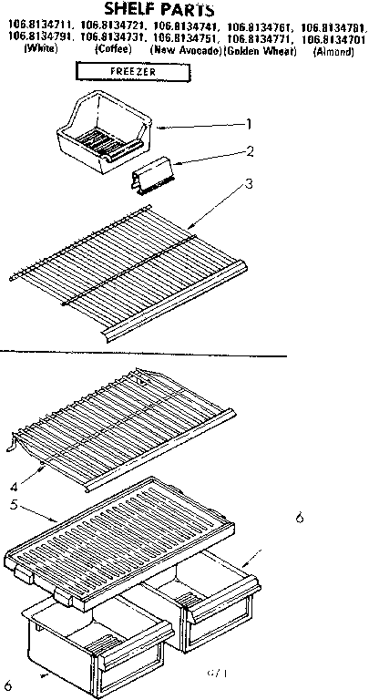Shelf parts