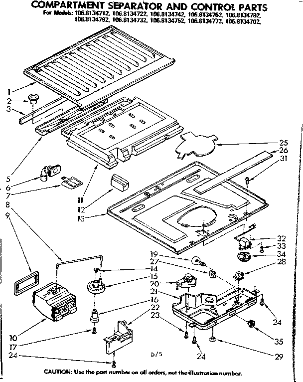 COMPARTMENT SEPARATOR  CONTROL PARTS