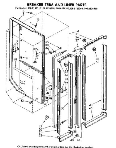 Breaker trim and liner parts