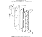 Kenmore 1068139320 freezer door parts diagram