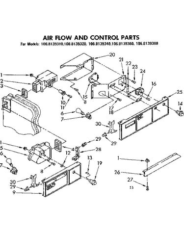 Air flow and control parts