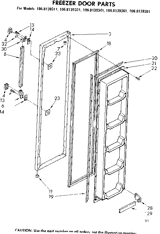 Freezer door parts