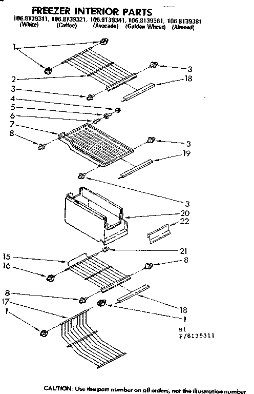 Freezer interior parts