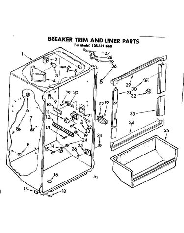 Breaker trim & liner parts