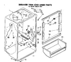 Kenmore 1068211661 breaker trim and liner parts diagram