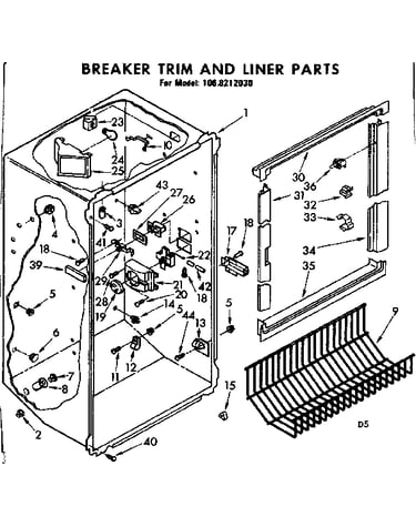 Breaker trim and liner parts