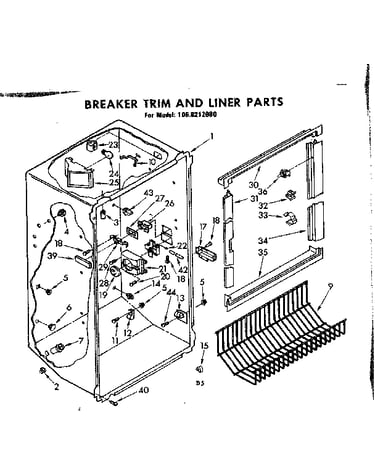 Breaker trim and liner parts