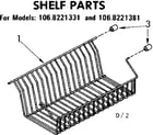 Kenmore 1068221381 shelf parts diagram