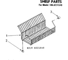 Kenmore 1068221510 shelf parts diagram