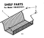 Kenmore 1068221511 shelf parts diagram