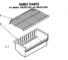 Kenmore 1068221541 shelf parts diagram