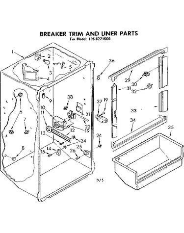 Breaker trim and liner parts