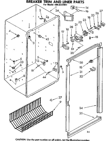 Breaker trim & liner parts