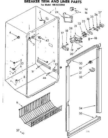 Breaker trim and liner parts