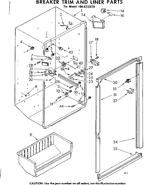 Breaker trim and liner parts