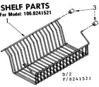 Kenmore 1068241521 shelf parts diagram