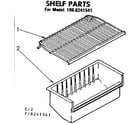 Kenmore 1068241541 shelf parts diagram