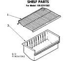 Kenmore 1068241582 shelf parts diagram