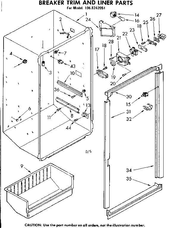 Breaker trim and liner parts