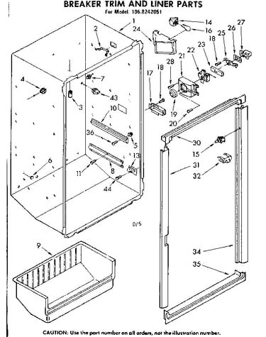 Breaker trim and liner parts