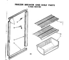 Kenmore 1068311650 freezer breaker & shelf parts diagram