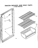 Freezer breaker and shelf parts