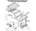 Kenmore 1068344780 compartment separator and control parts diagram