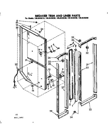 Breaker trim and liner parts
