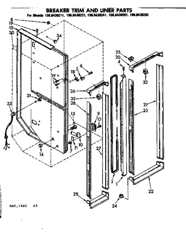Breaker trim and liner parts