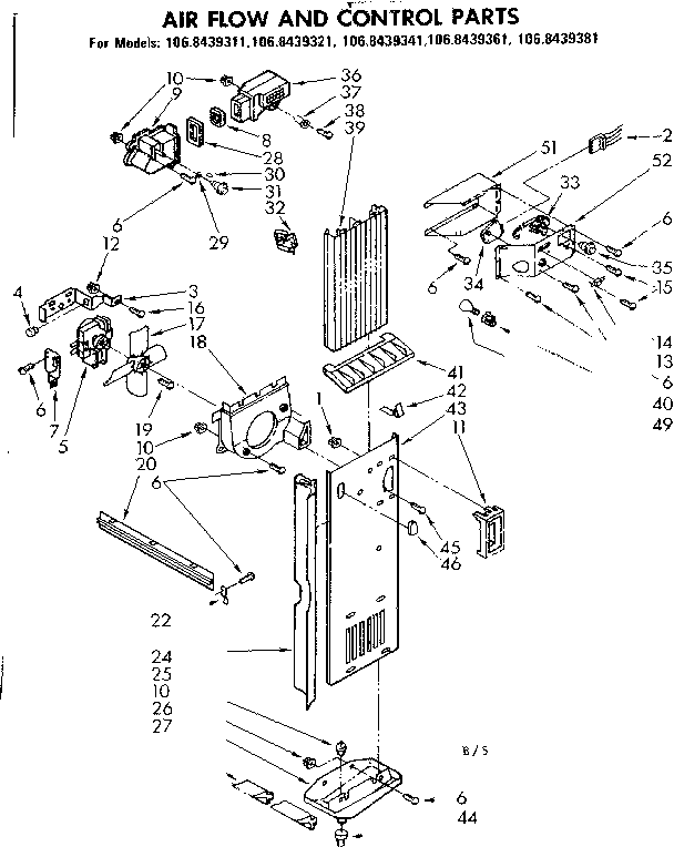 Air flow and control parts