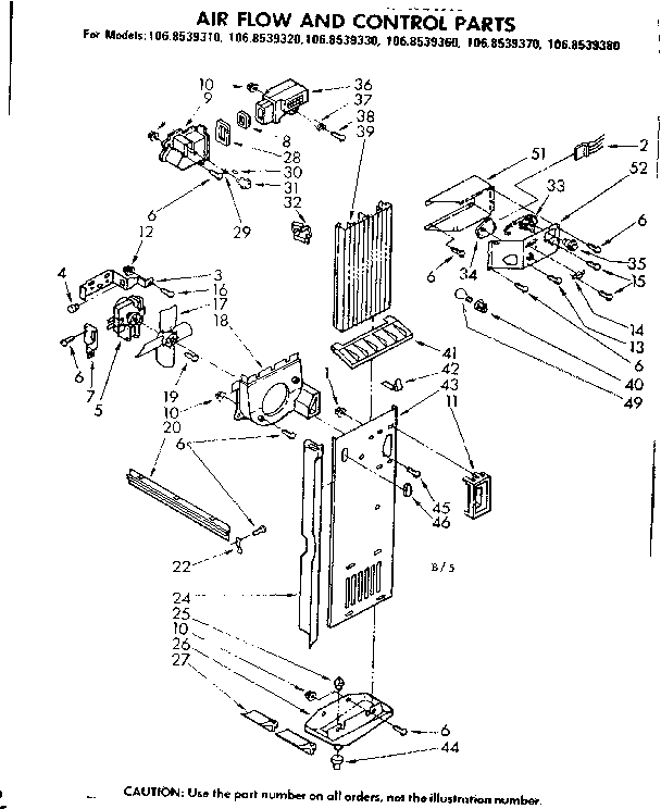 Air flow and control parts
