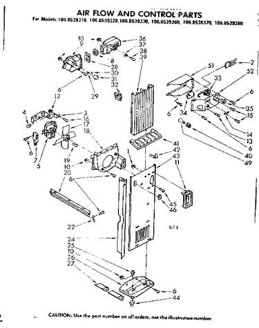 Air flow and control parts