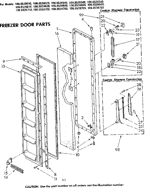 FREEZER DOOR PARTS