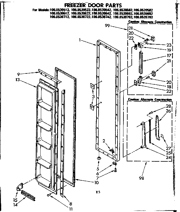 FREEZER DOOR PARTS